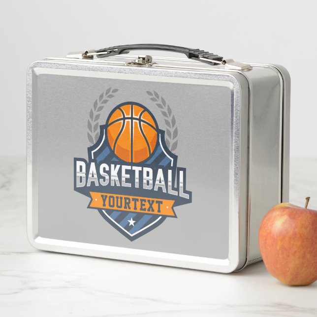 Basketball Spieler ADD NAME Varsity School Team Metall Brotdose (Beispiel)