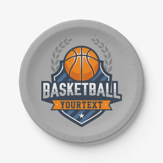 Basketball Spieler ADD NAME Varsity School Team Pappteller (Vorderseite)
