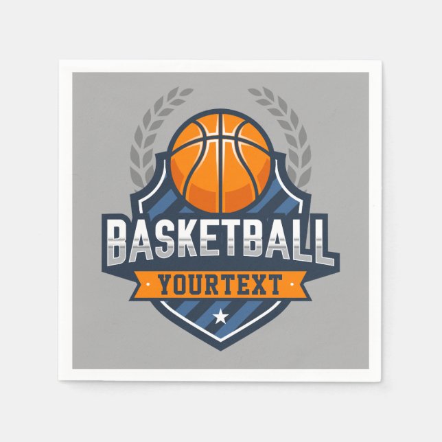 Basketball Spieler ADD NAME Varsity School Team Serviette (Vorderseite)