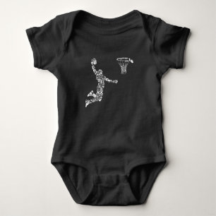 Basketball-Spieler Athlete Dunk Art Sportler Baby Strampler