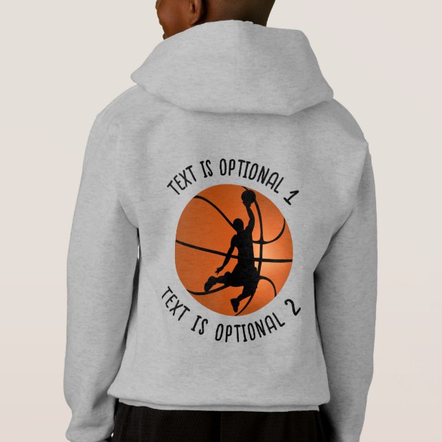 Basketball-Spieler auf Basketball Hoodie (Rückseite)