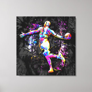 Basketball-Spieler - Ball Slam Dunk - Streetball Leinwanddruck
