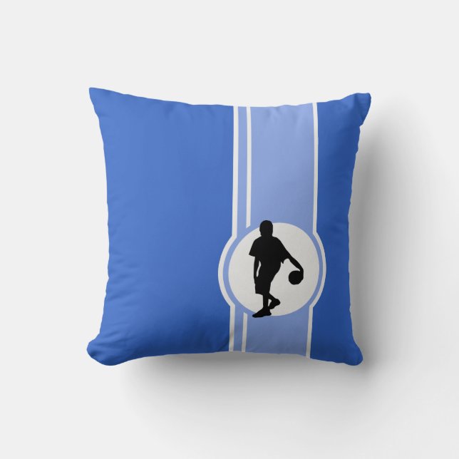 Basketball-Spieler; Blau Kissen (Vorderseite)