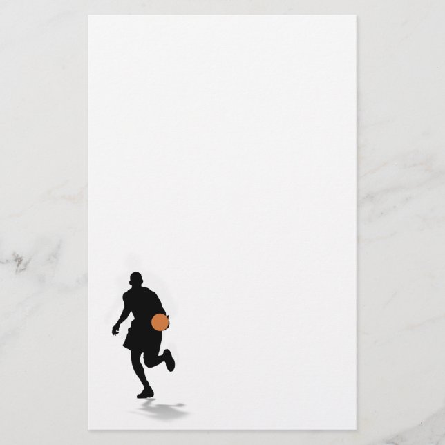 Basketball-Spieler-Briefpapier Briefpapier (Vorderseite)