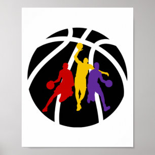 Basketball Spieler Coole Kunst Design Ausbildung Poster