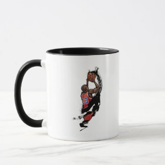 Basketball-Spieler, der Ball hält Tasse