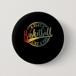 Basketball-Spieler Fächer Uni Basketballtrainer Button