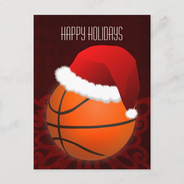 Basketball-Spieler Feiertagsgruß Feiertagspostkarte (Vorderseite)