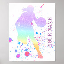 Basketball Spieler Girl Coach Gradient Team Court