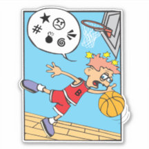 Basketball-Spieler individuell geschnitten Vinyl S
