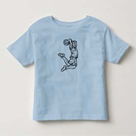 Basketball-Spieler macht Slam Dunk Dunkles Design Kleinkind T-shirt