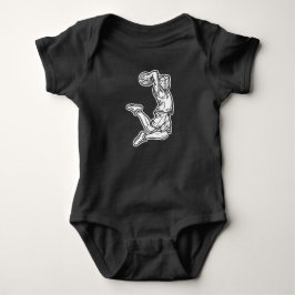Basketball-Spieler macht Slam Dunk Light Design Baby Strampler