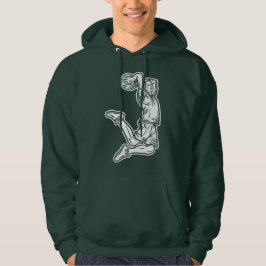 Basketball-Spieler macht Slam Dunk Light Design Hoodie