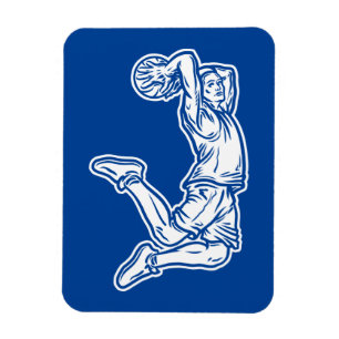 Basketball-Spieler macht Slam Dunk Light Design Magnet