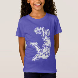 Basketball-Spieler macht Slam Dunk Light Design T-Shirt