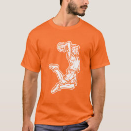 Basketball-Spieler macht Slam Dunk Light Design T-Shirt