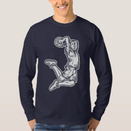 Basketball-Spieler macht Slam Dunk Light Design T-Shirt