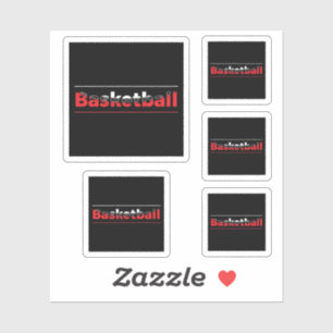 Basketball-Spieler - Minimalistischer geometrische Aufkleber