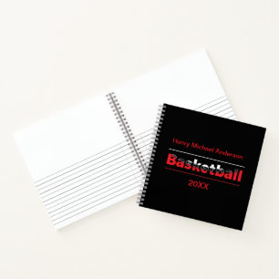 Basketball-Spieler - Minimalistischer geometrische Notizbuch