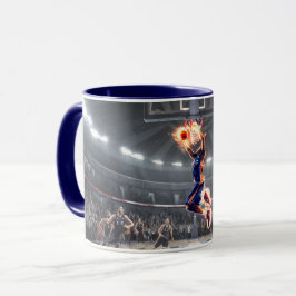 Basketball-Spieler mit Feuerschieber Dunk #3 Tasse