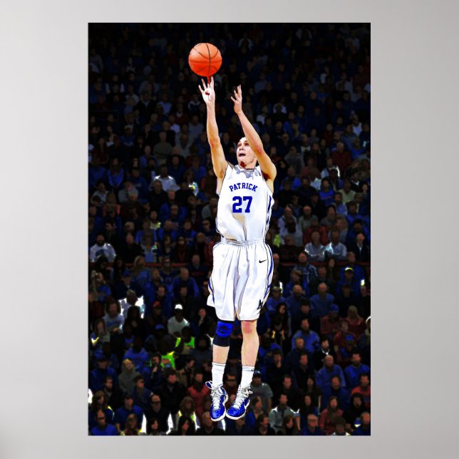 Basketball-Spieler mit Ihrem Namen und Ihrer Numme Poster (Vorne)