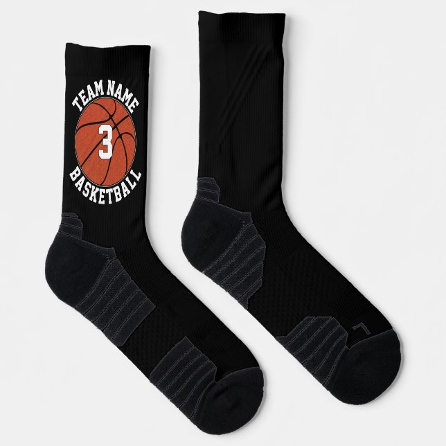 Basketball-Spieler - Name des Teams und Anzahl Spo Socken (Rechts)