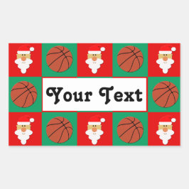 Basketball-Spieler Name Weihnachtsgeschenk für Wei Rechteckiger Aufkleber