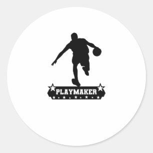 Basketball-Spieler Runder Aufkleber