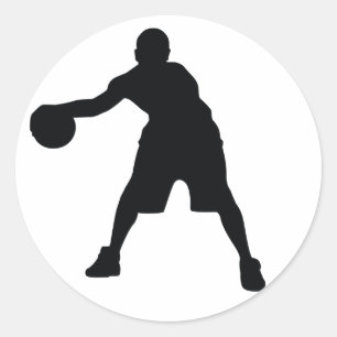 Basketball-Spieler Runder Aufkleber