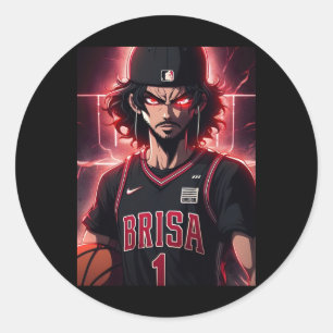 Basketball-Spieler Runder Aufkleber