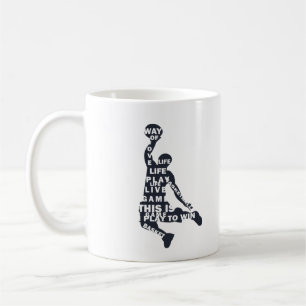 Basketball-Spieler Slam dunk Kaffeetasse