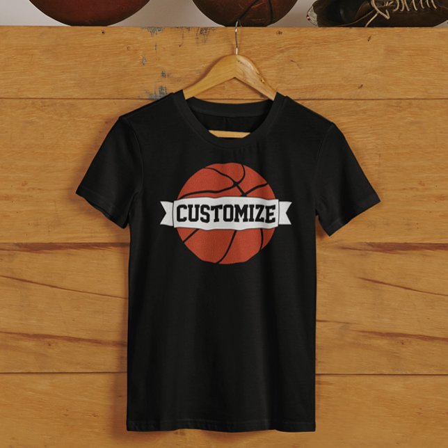 Basketball-Spieler und Coaches - Teamname T-Shirt (Basketball team shirt with custom team name or text)