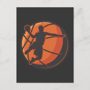 Basketball-Spieler Vintager Sportler Postkarte