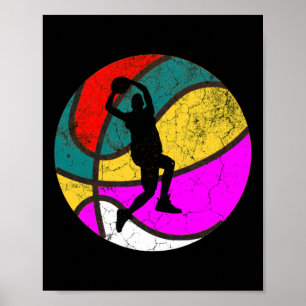 Basketball Spieler Vintages Retro-Geschenk 1 Poster
