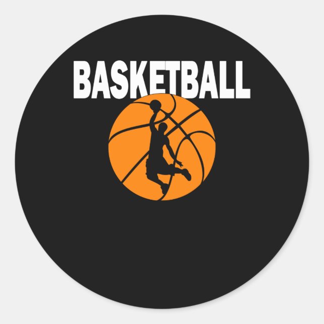 Basketball-Spielergeschenk Runder Aufkleber (Vorderseite)