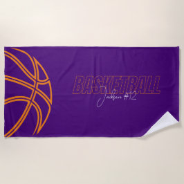 Basketball Spielername Coach Lila Sports Strandtuch