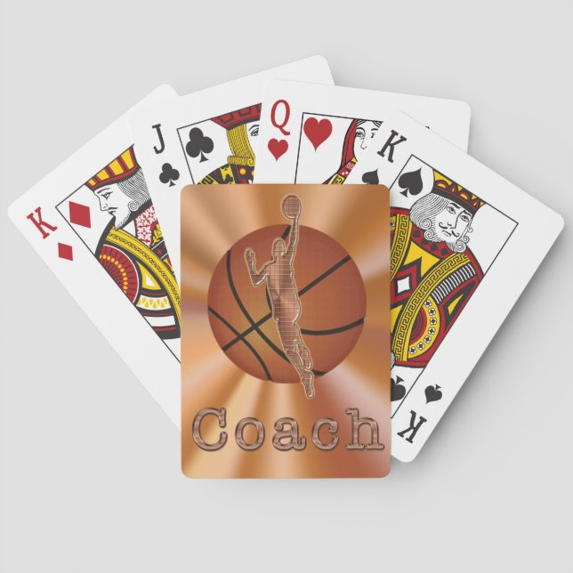 Basketball Spielkarten, Basketball-Trainergeschenk Spielkarten (Rückseite)
