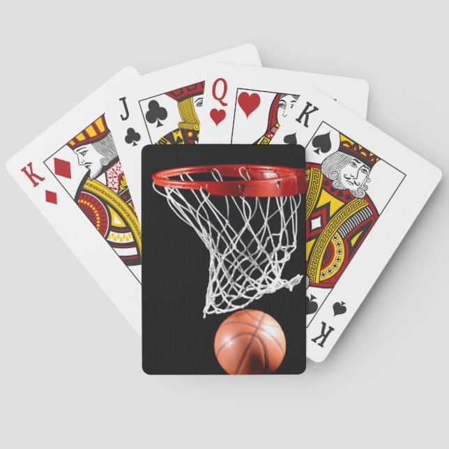 Basketball-Spielkarten, Standardindexgesichter Spielkarten (Rückseite)