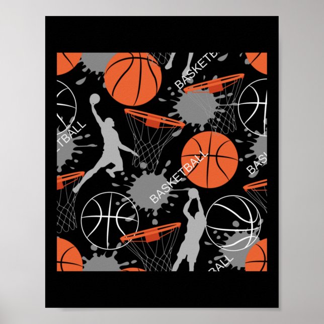 Basketball-Spielmuster Poster (Vorne)