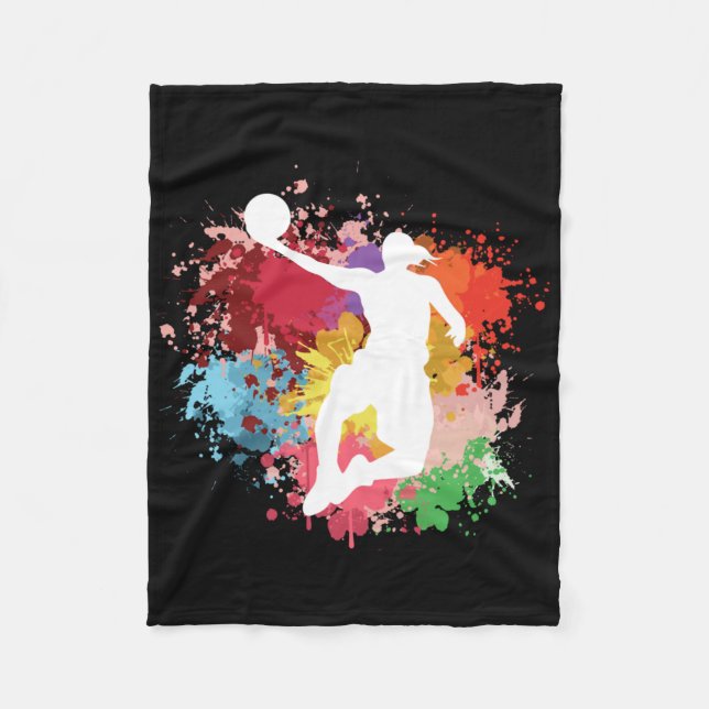 Basketball Splash Fleecedecke (Vorderseite)