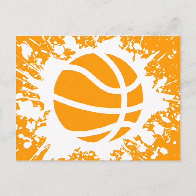 Basketball-Splats Postkarte (Vorderseite)