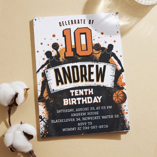Basketball Sport Anniversaire Fête Invitation