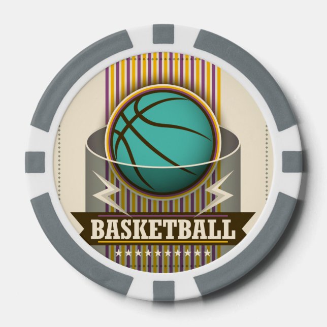 Basketball Sport Ball Game Cool Pokerchips (Vorderseite)