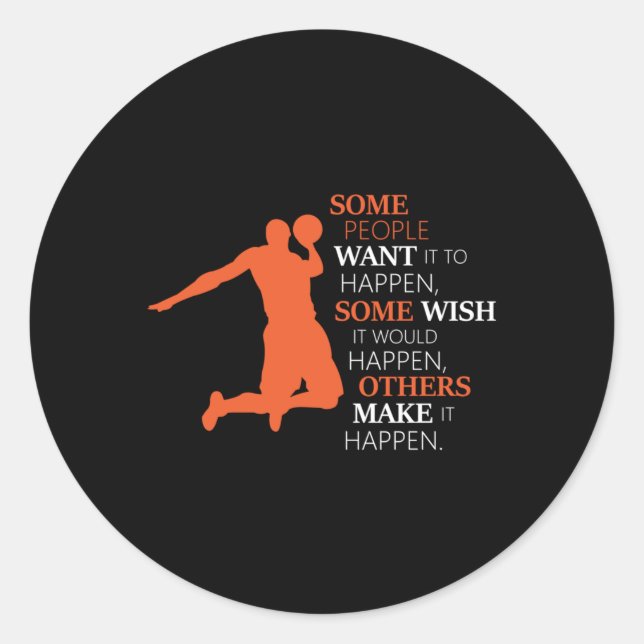 Basketball Sport Basketball Team Spieler Geschenk  Runder Aufkleber (Vorderseite)