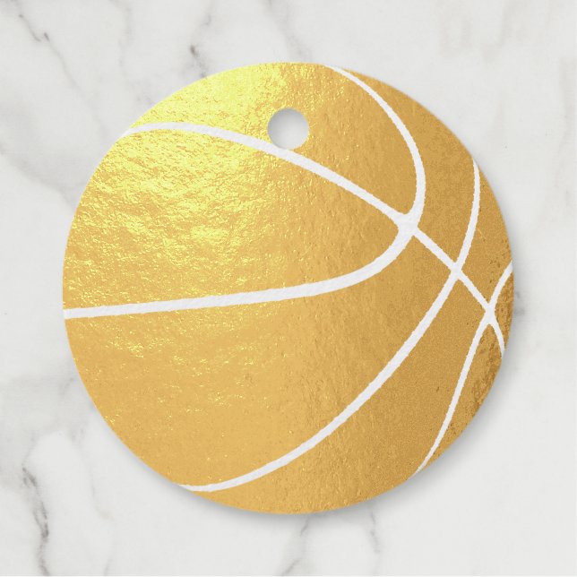 Basketball Sport Danke Gold Geschenkanhänger (Vorderseite)