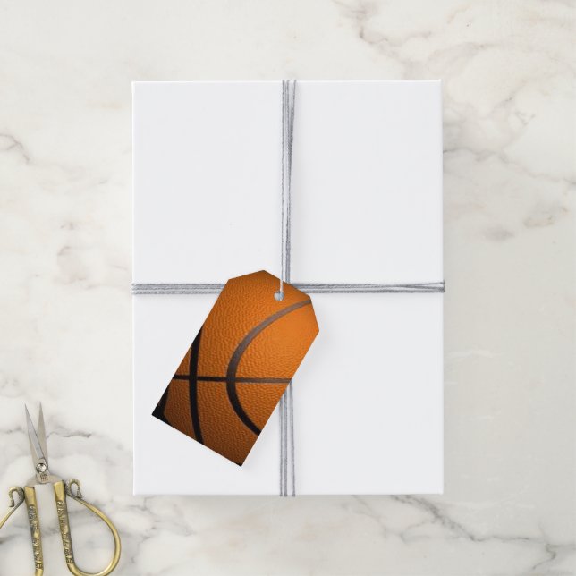 Basketball Sport Design Benutzerdefinierter Text Geschenkanhänger (Mit Garn)