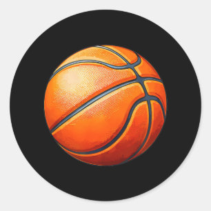 Basketball Sport Logo Runder Aufkleber