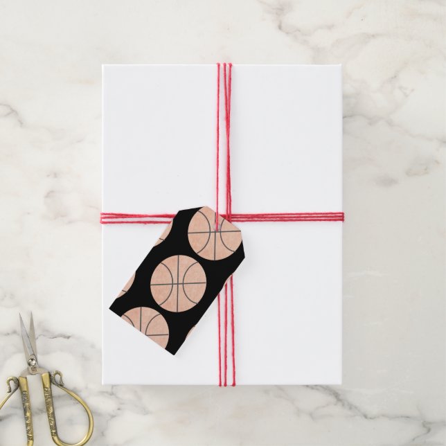 Basketball Sport Napkins Wasserfarbe Farbe Geschenkanhänger (Mit Garn)