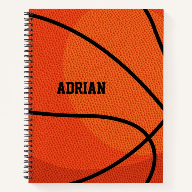 Basketball Sport Personalisiert Notizbuch (Vorderseite)