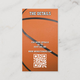 Basketball Sport QR Code Hochzeitsdetails Begleitkarte
